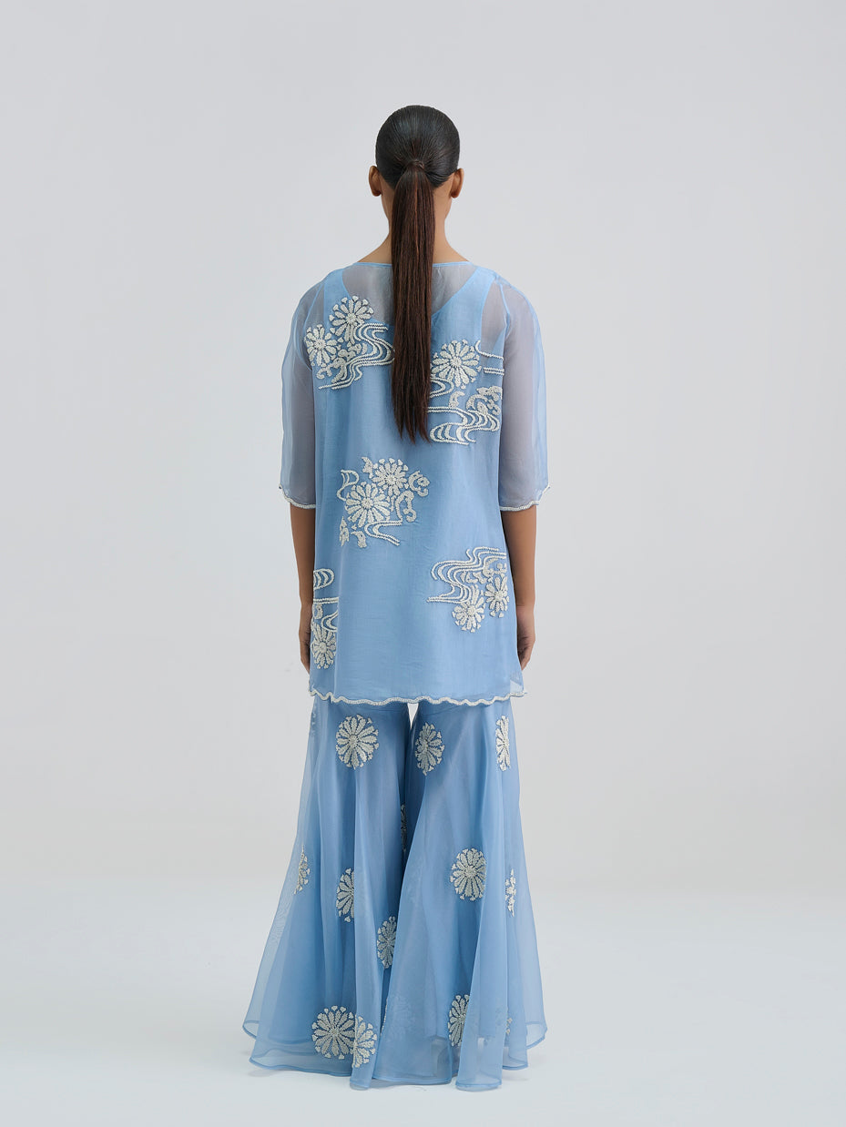 Steel Hand Beaded Sharara