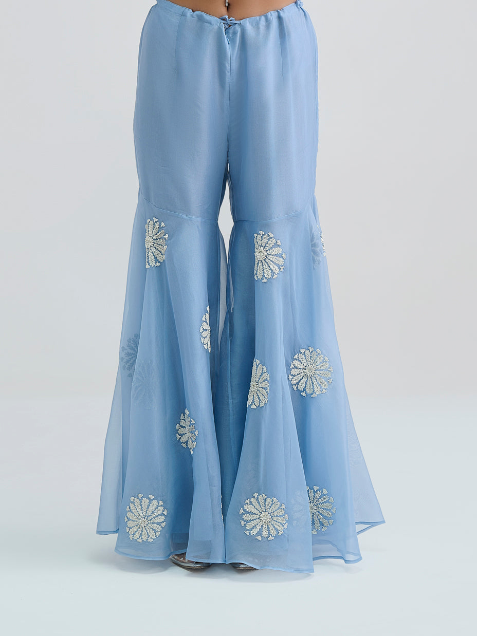 Steel Hand Beaded Sharara