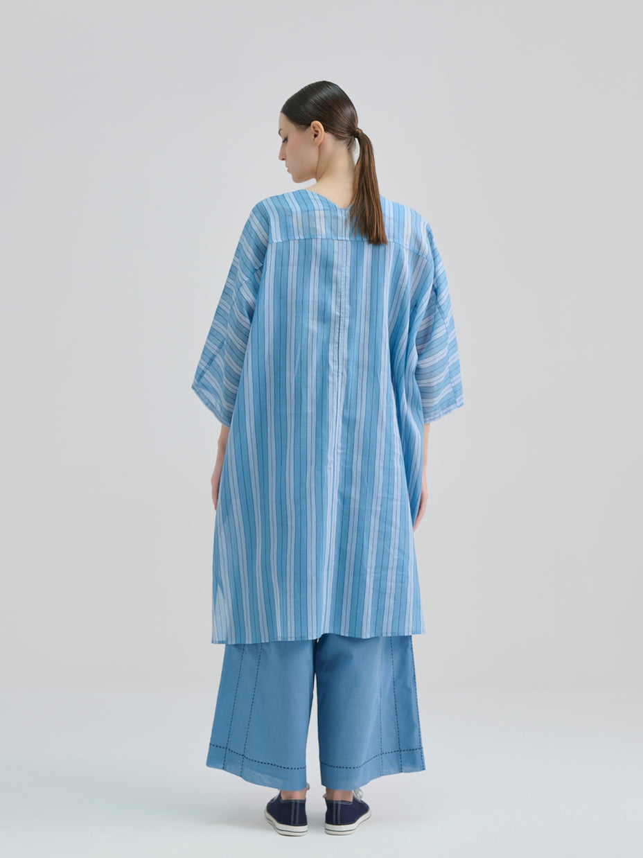 Steel Yarn Dye Striped Tunic