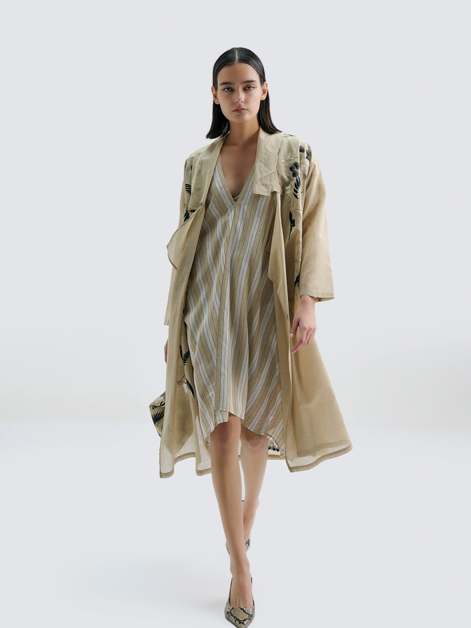 Natural Yarn Dye Striped Tunic