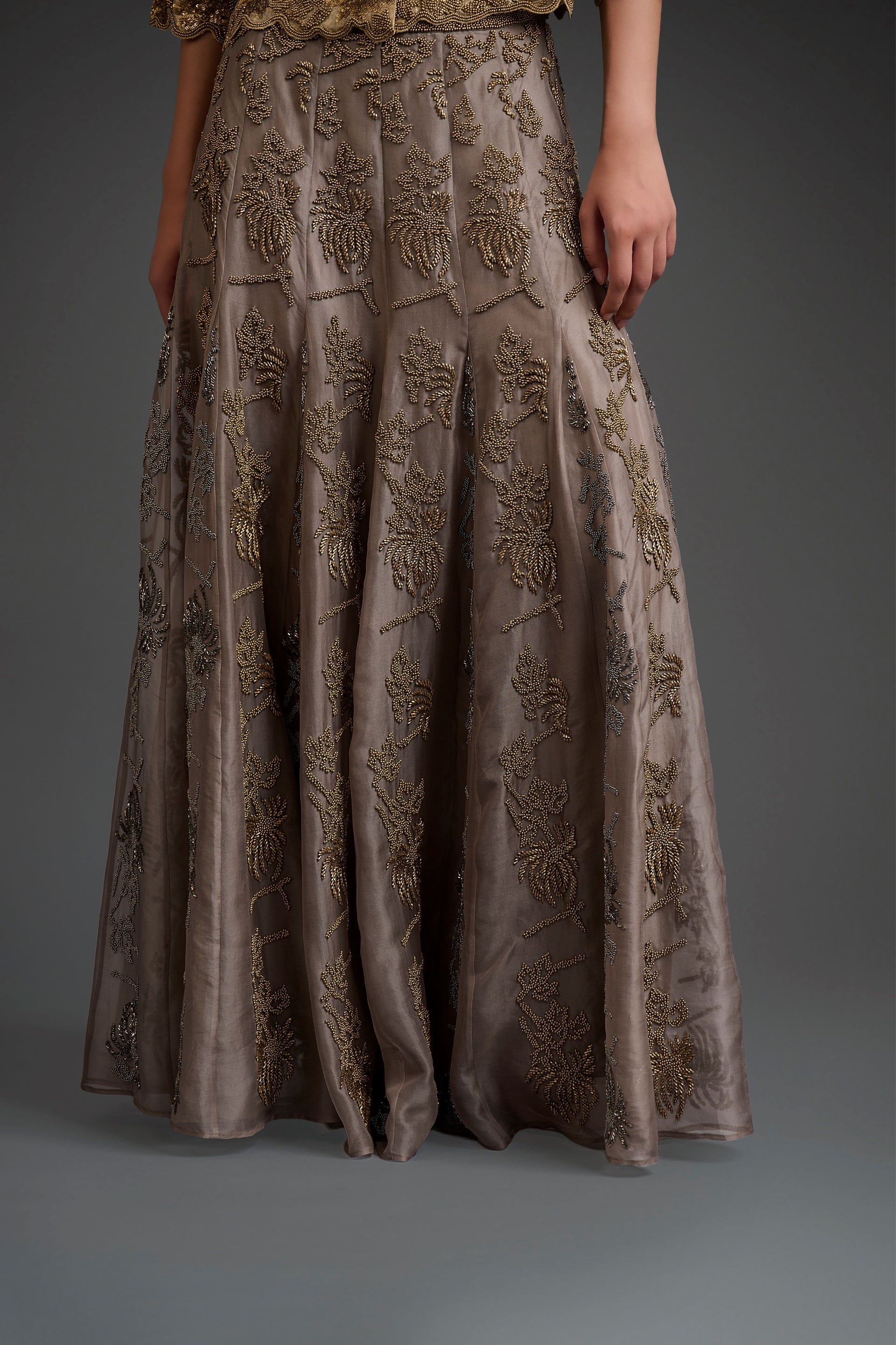 Stone Hand Beaded Skirt