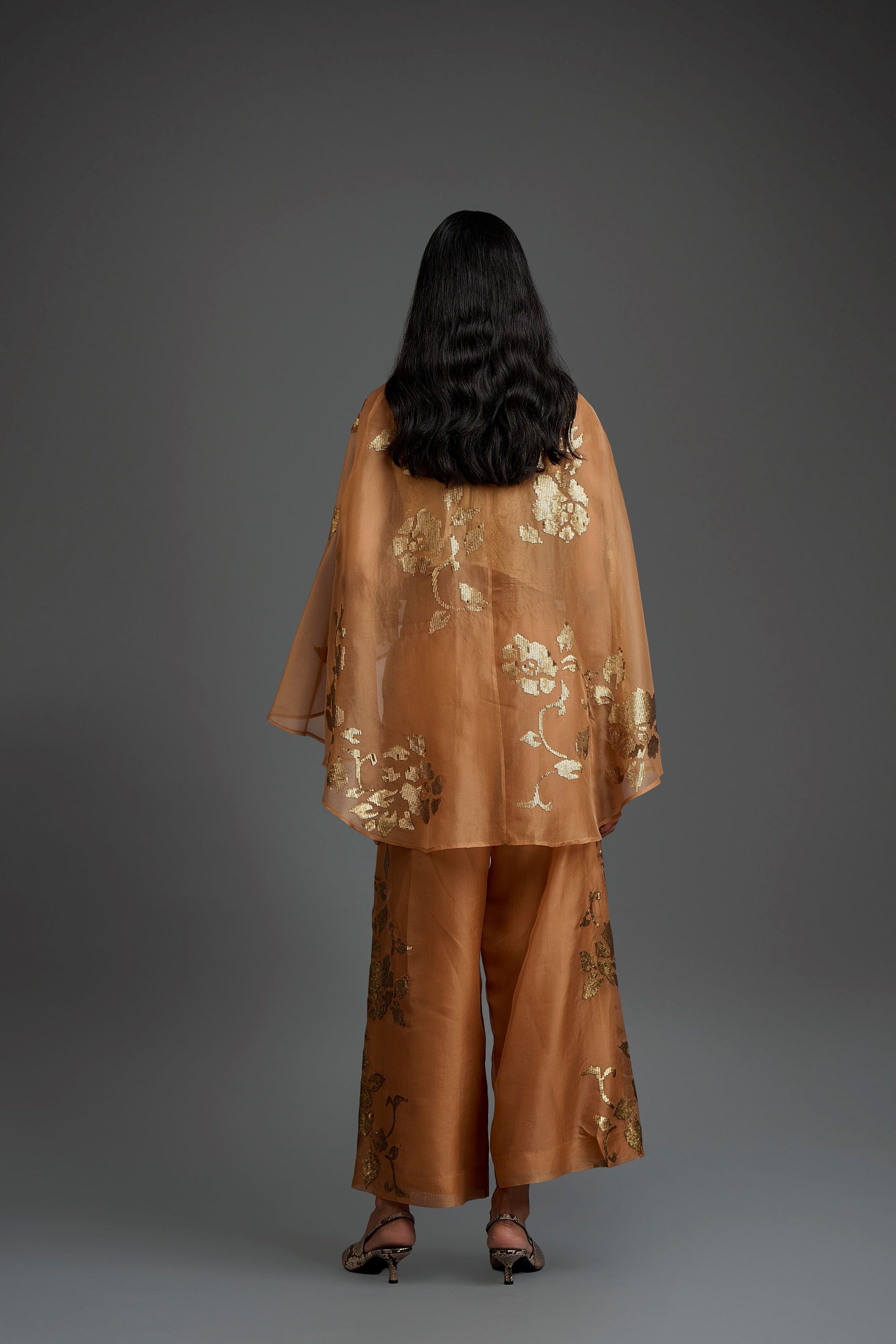 Apricot Hand Sequined Pants