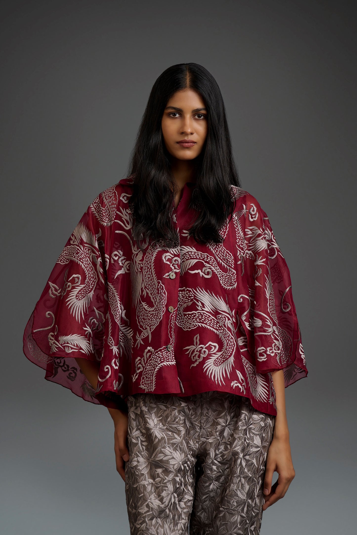 Cherry Flat Stitch Jacket