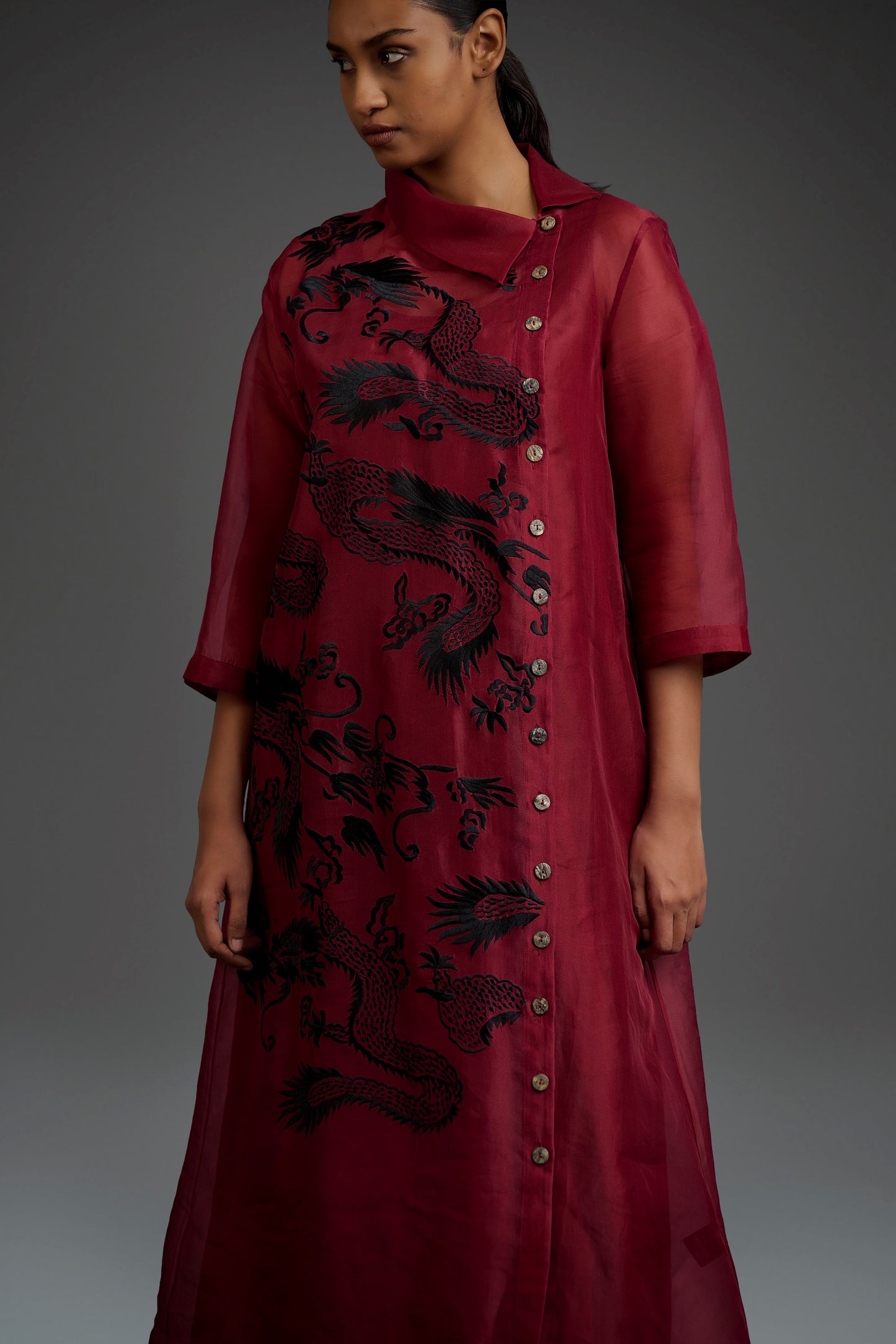 Cherry Flat Stitch Dress