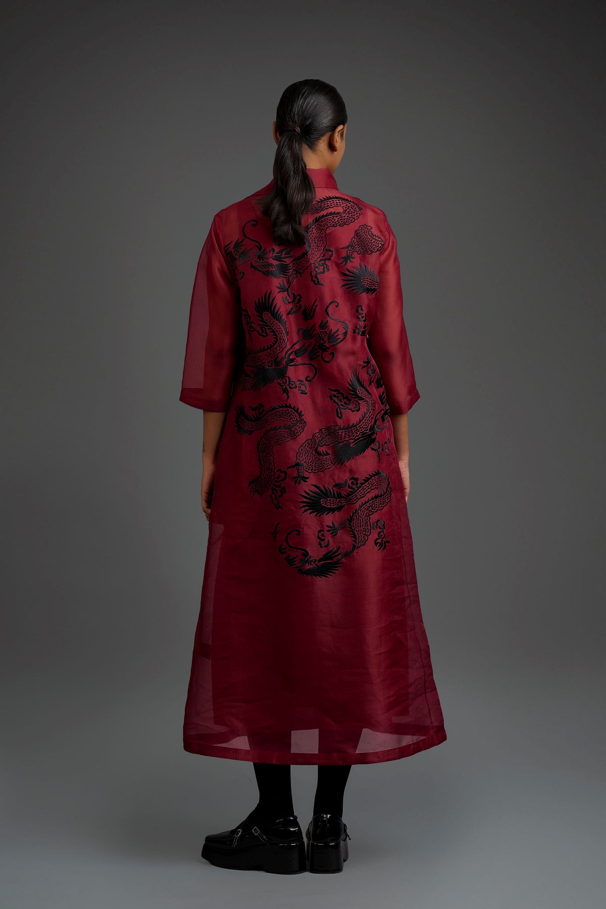 Cherry Flat Stitch Dress