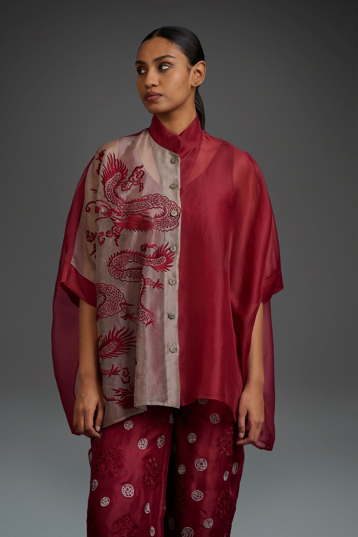 Cherry Flat Stitch Tunic