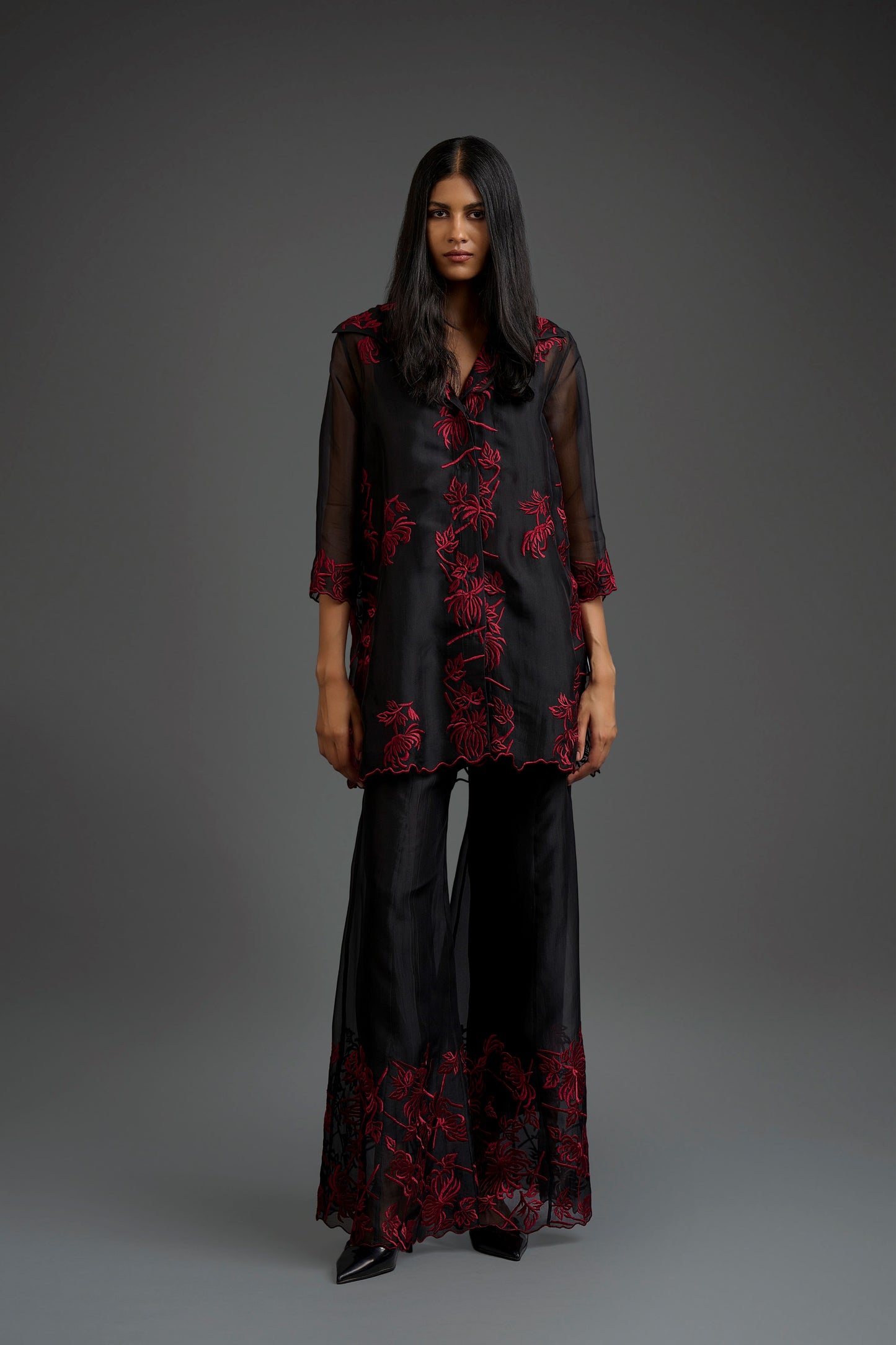 Black Flat Stitch Jacket
