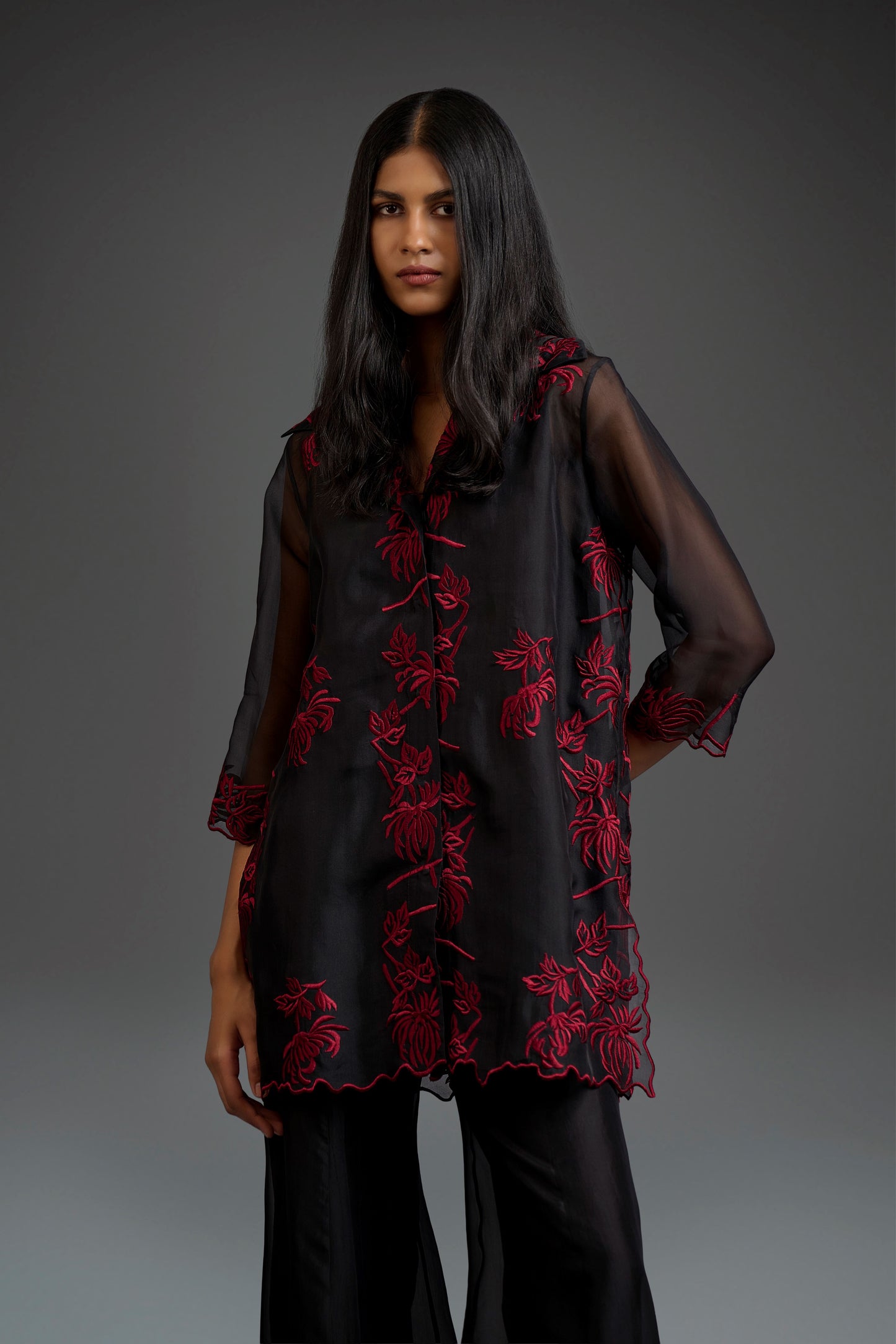 Black Flat Stitch Jacket
