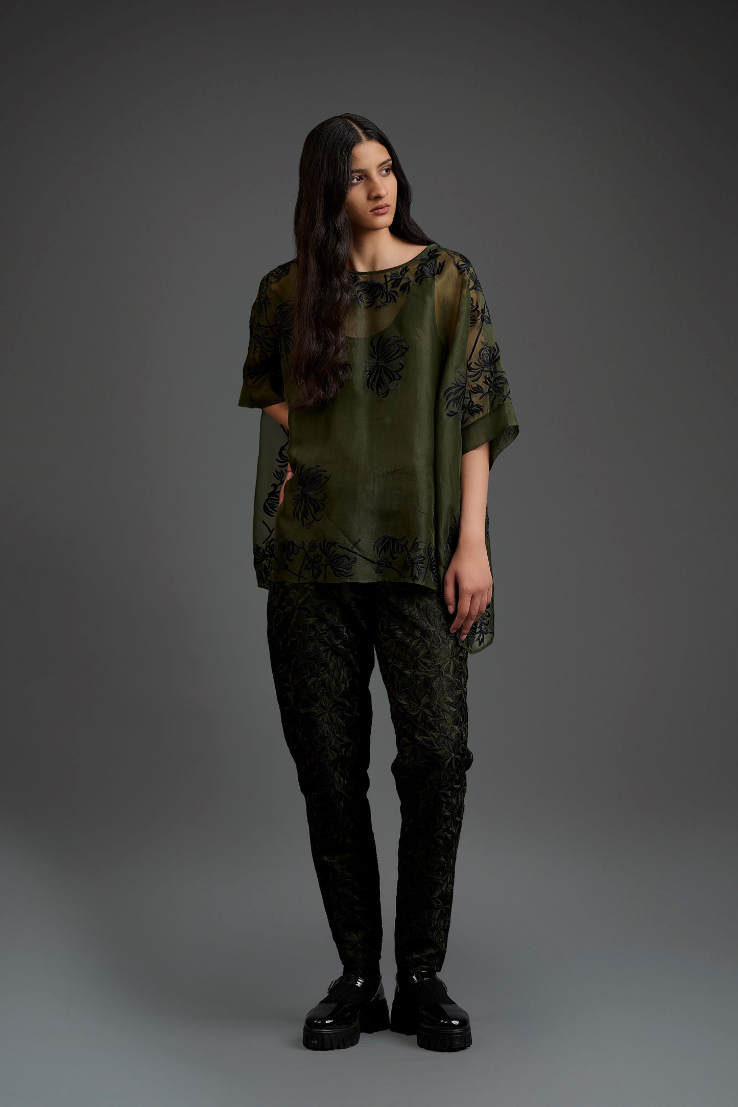 Forest Damask Stitch Pants