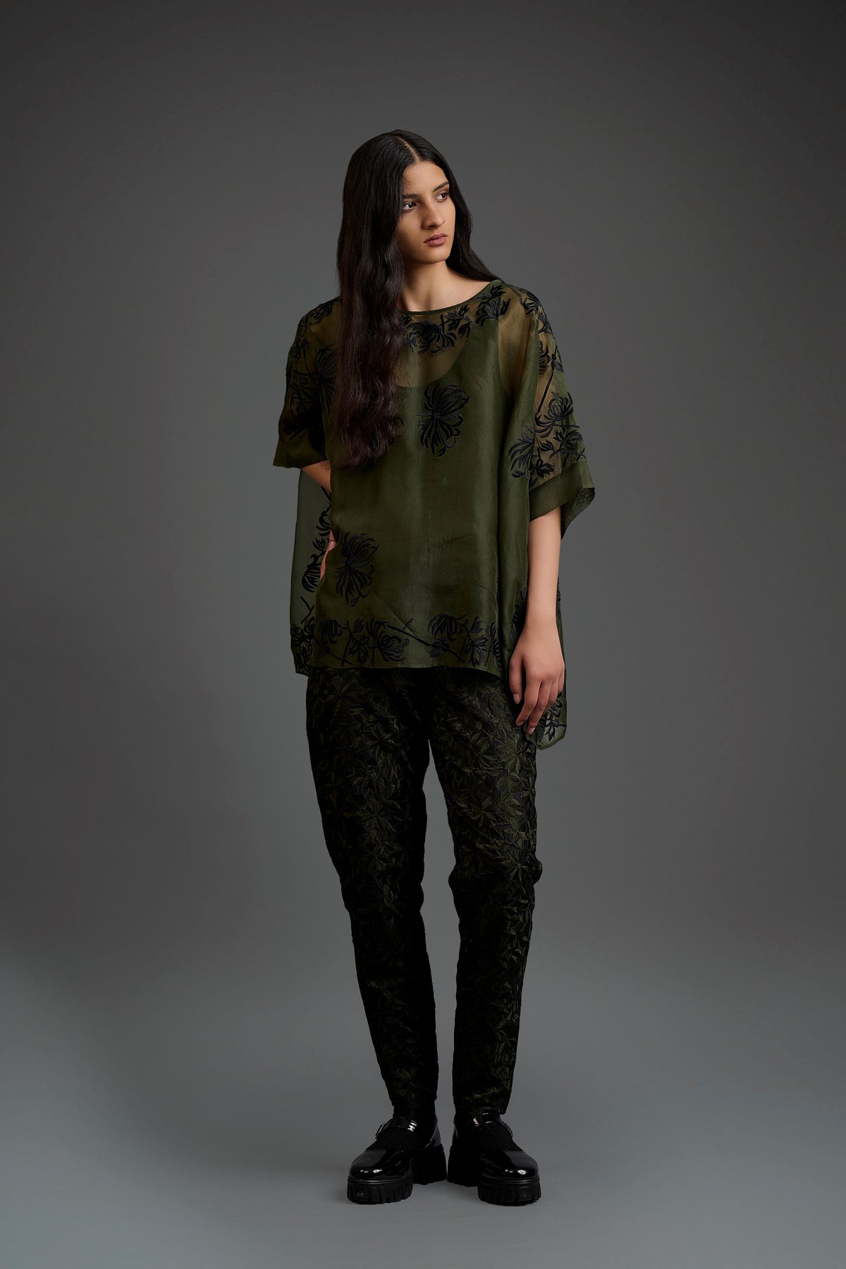 Forest Flat Stitch Top