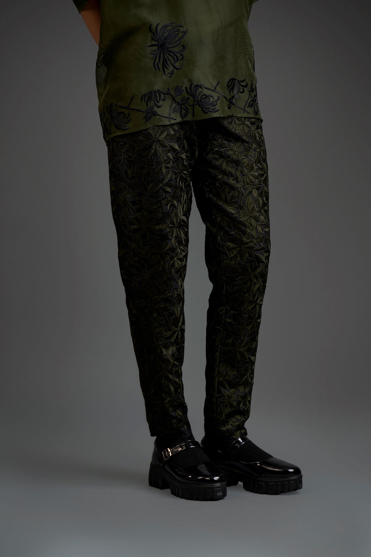 Forest Damask Stitch Pants