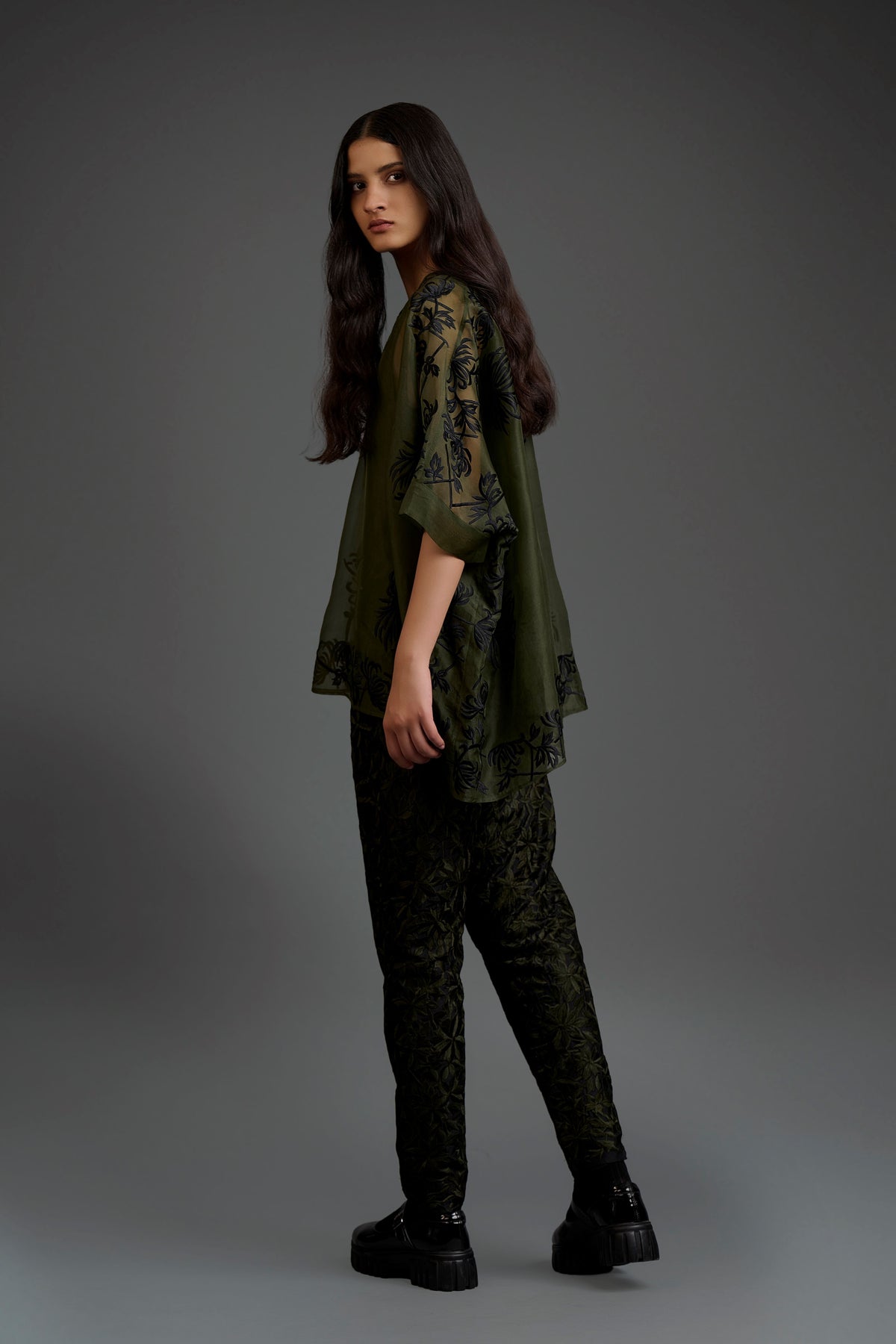 Forest Flat Stitch Top