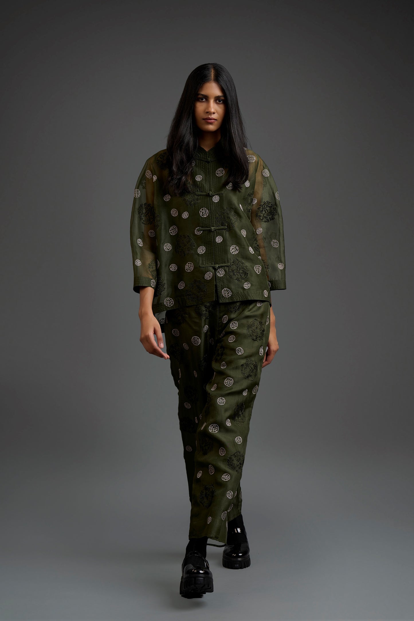 Forest Flat Stitch Top