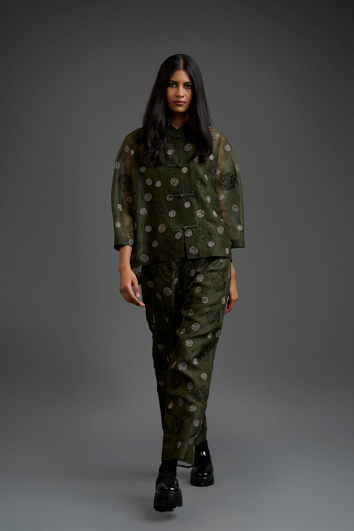Forest Flat Stitch Top