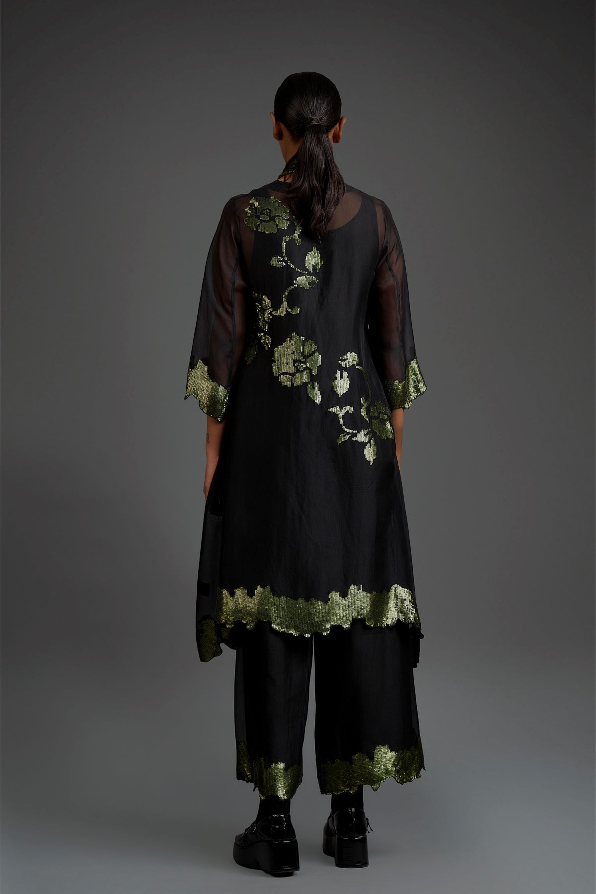 Black Hand Sequined Jacket