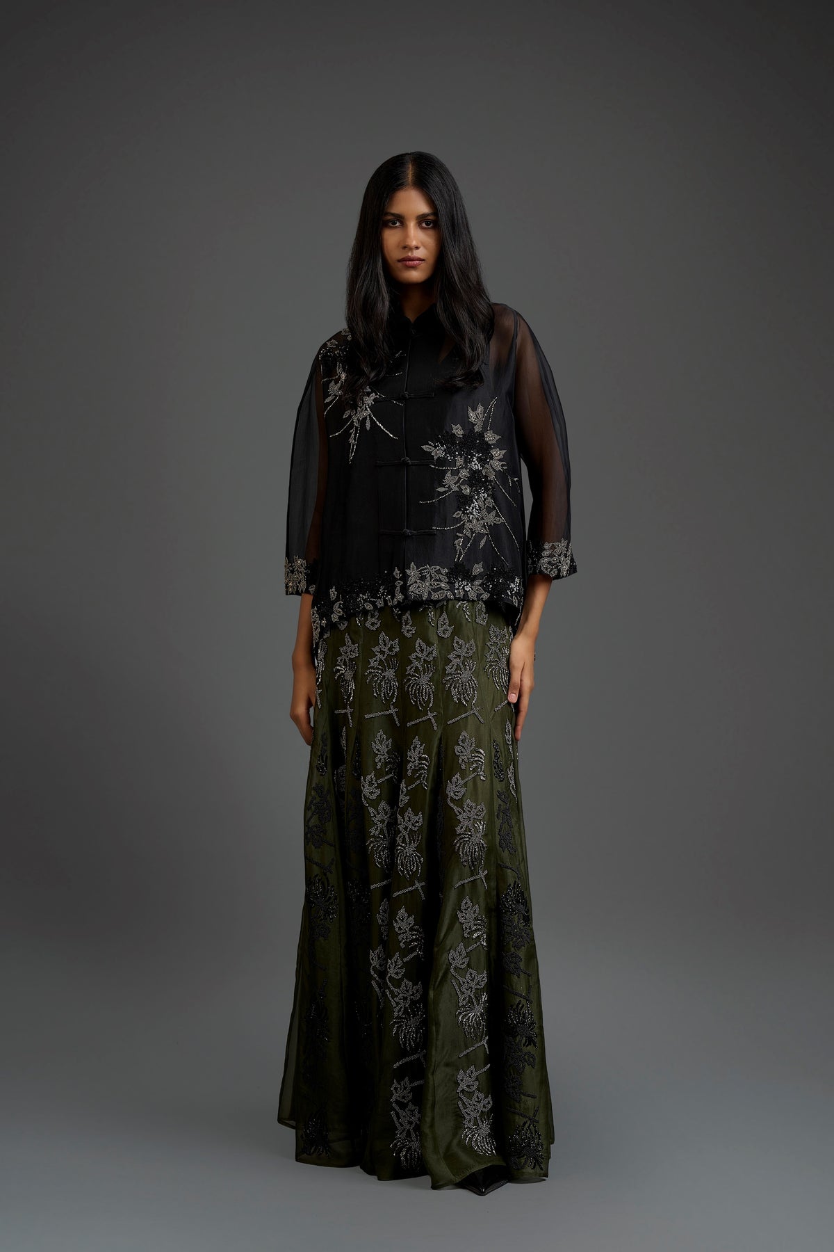 Forest Hand Beaded Skirt