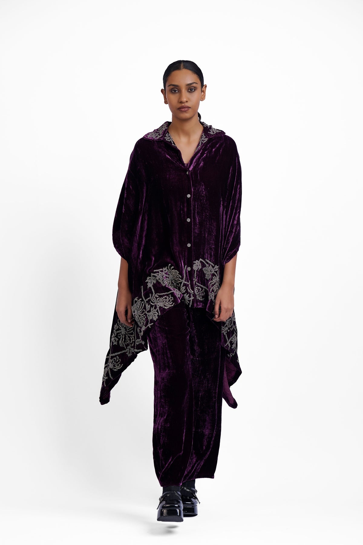 Wine Solid Pants