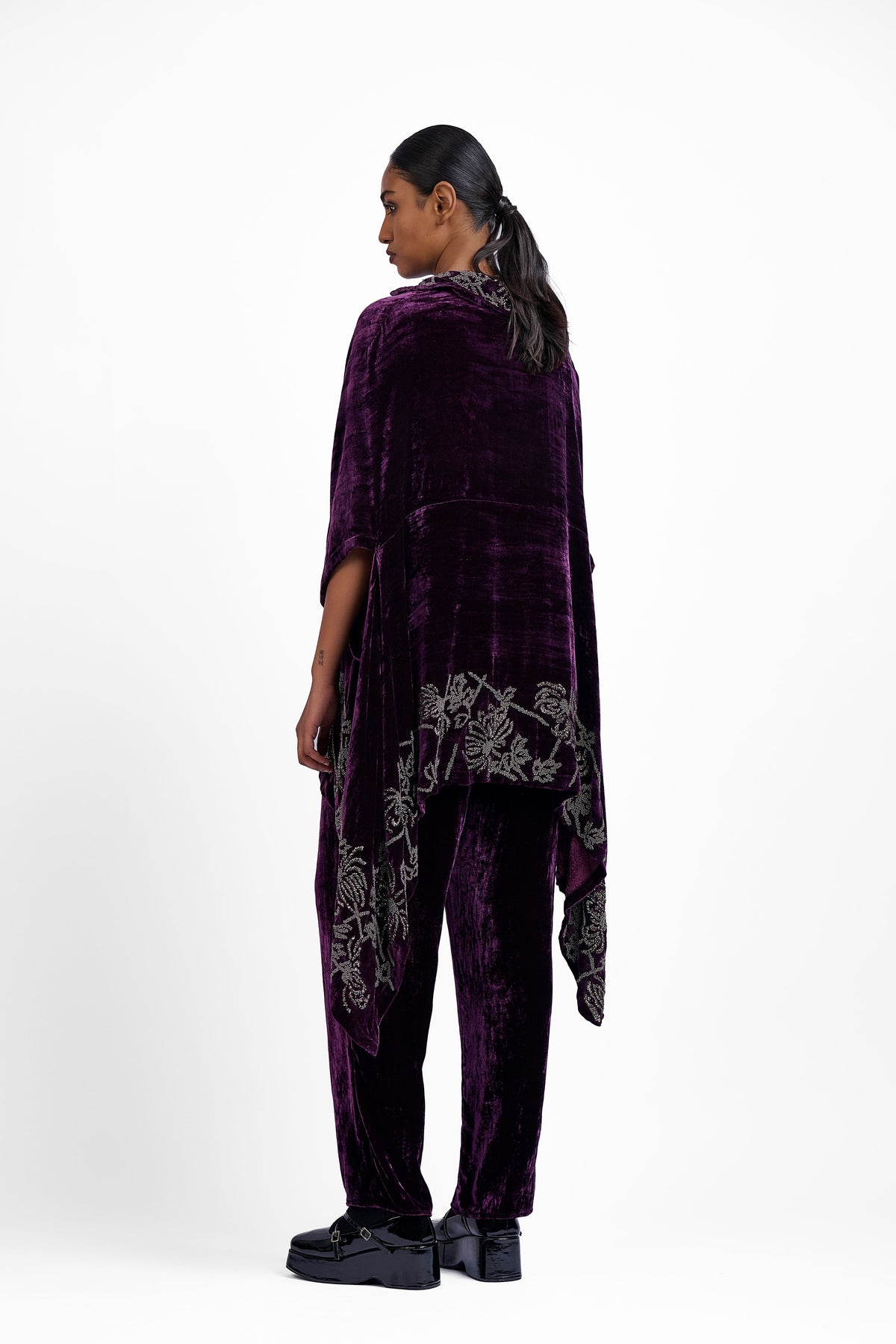 Wine Solid Pants