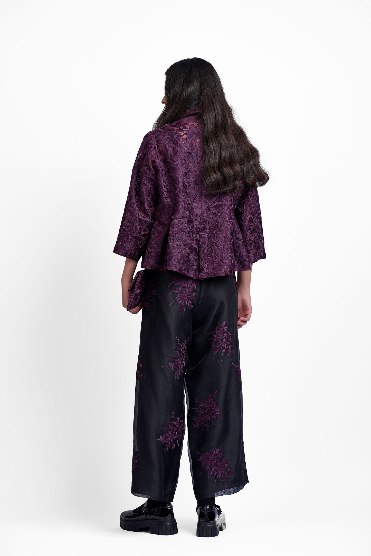Wine Damask Stitch Jacket