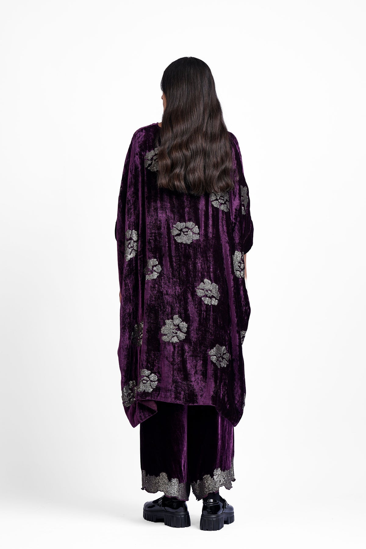 Wine Hand Sequined Pants