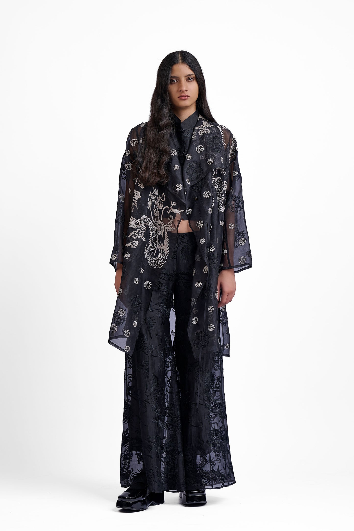 Black Flat Stitch Jacket