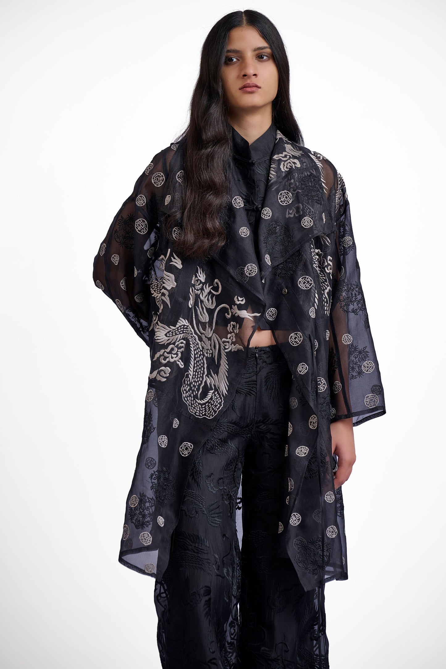 Black Flat Stitch Jacket