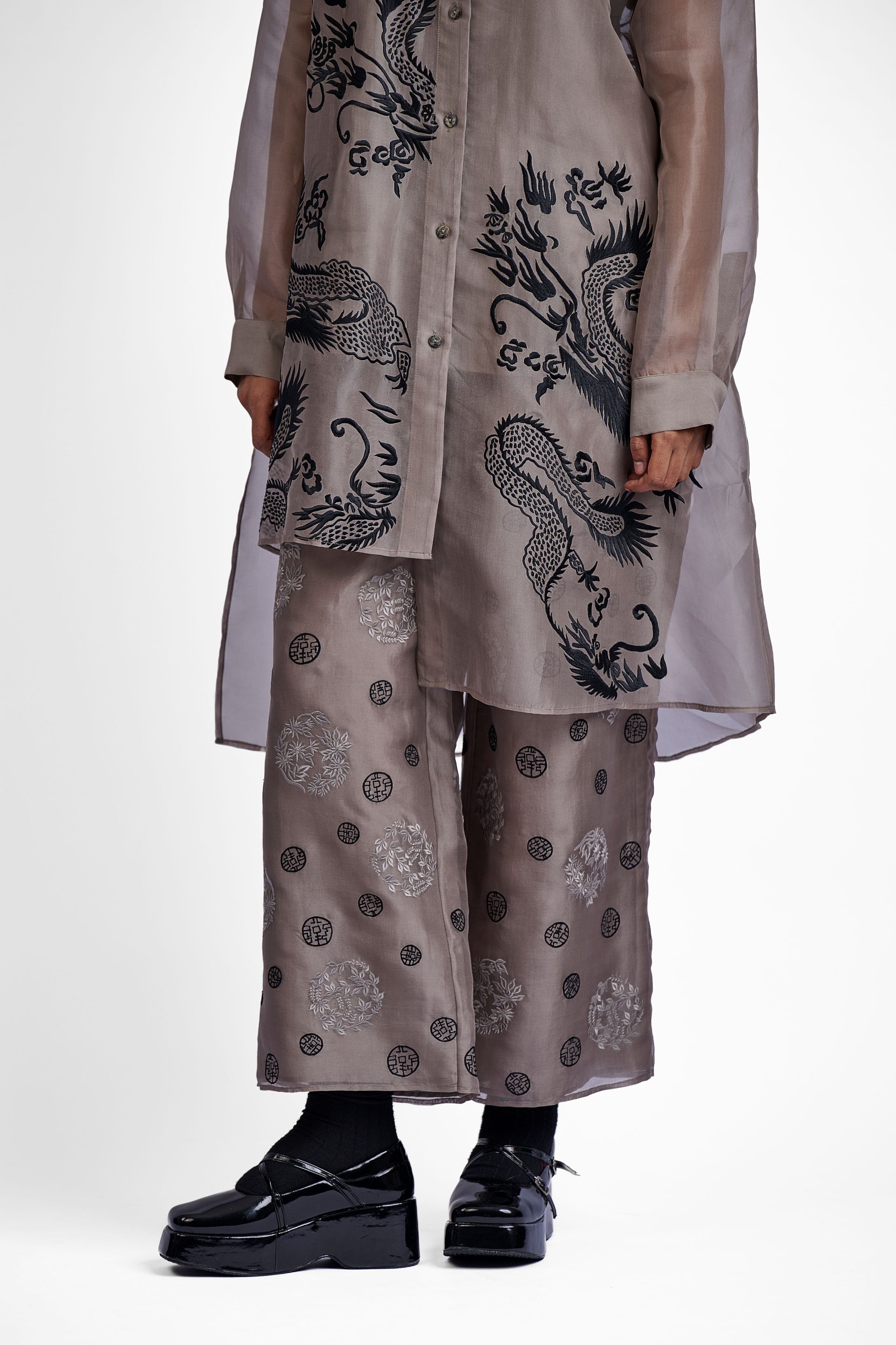 Stone Flat Stitch Pants