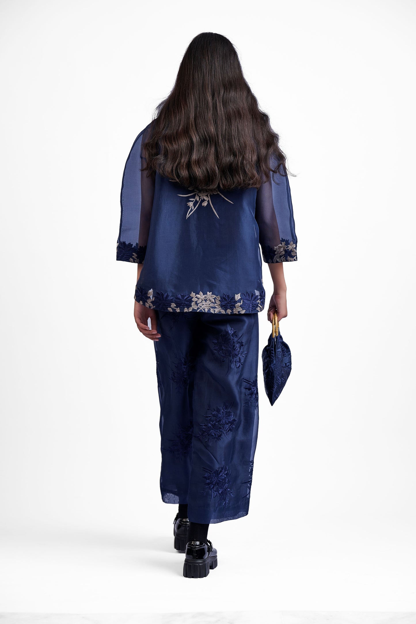 Navy Flat Stitch Pants
