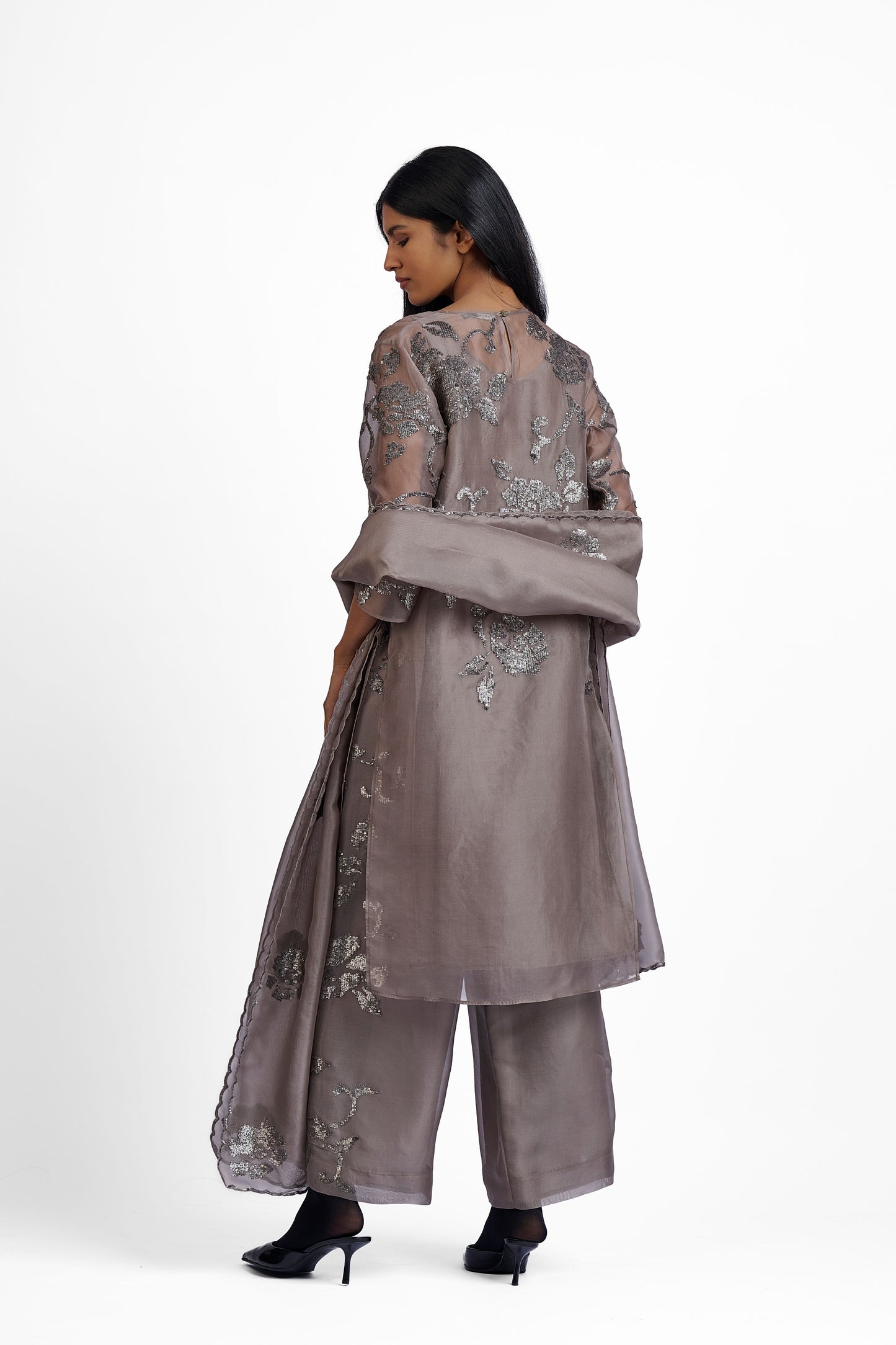 Stone Hand Sequined Kurta