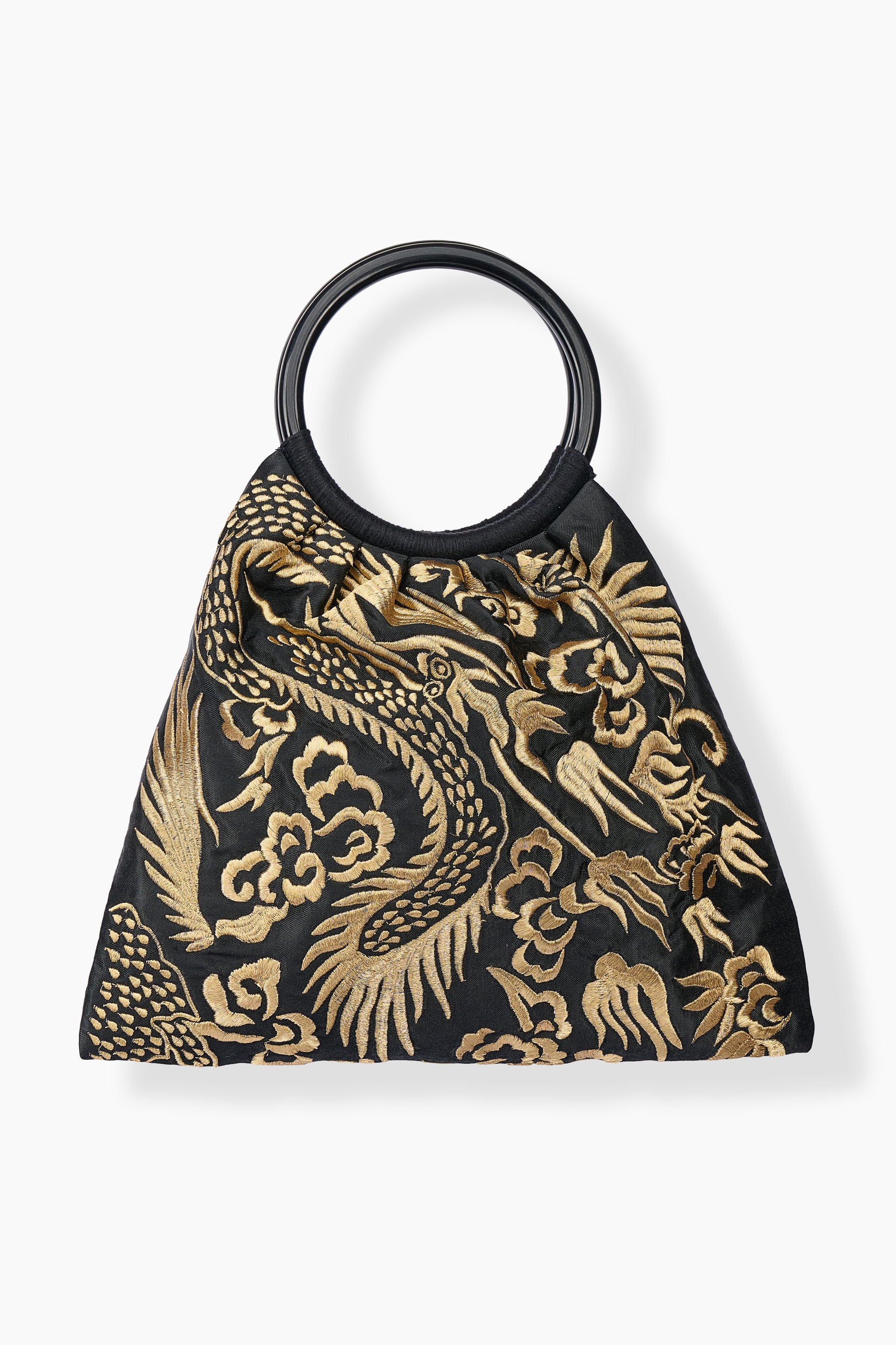 Black Damask Stitch Handbag