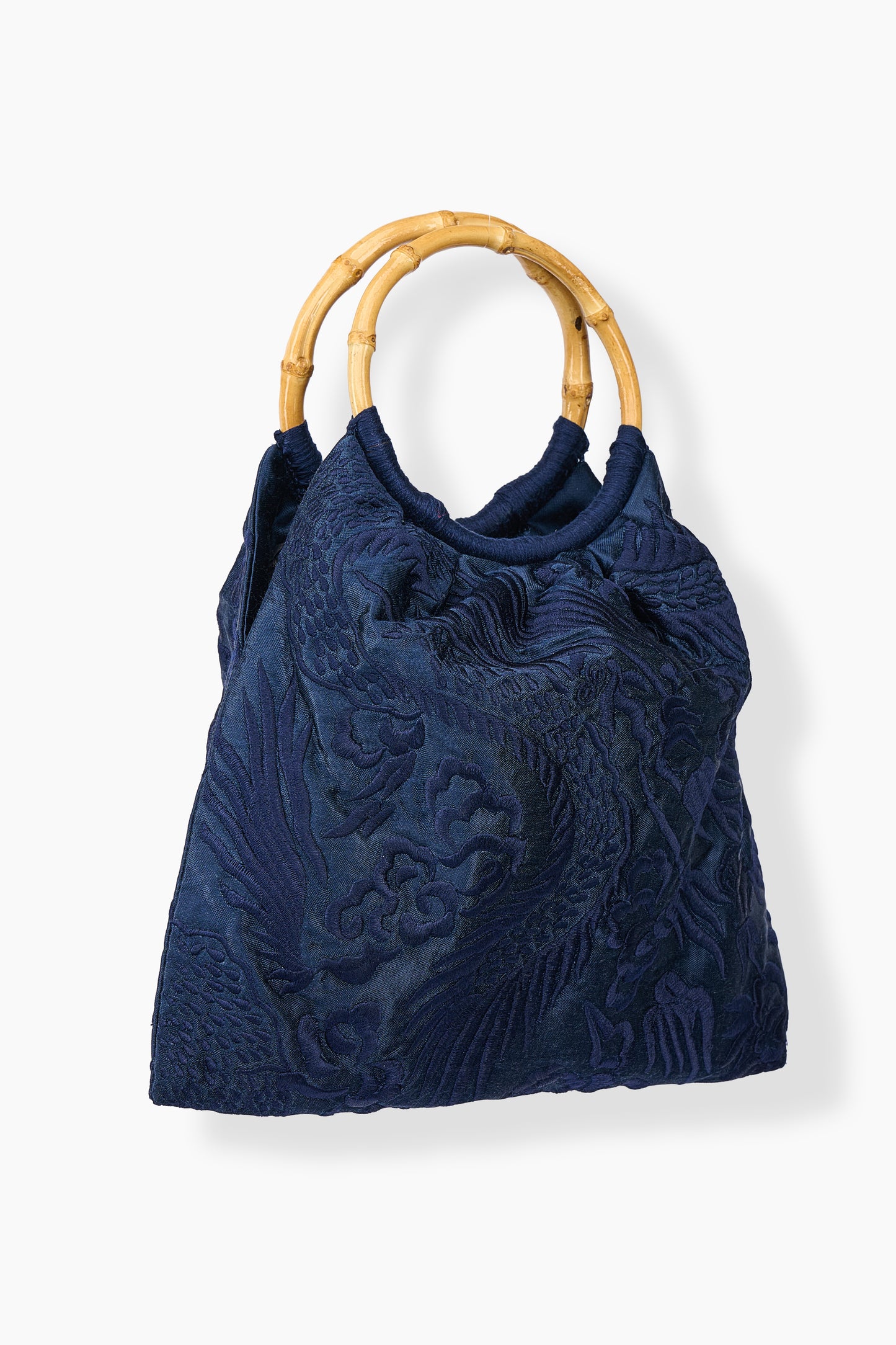 Navy Flat Stitch Handbag