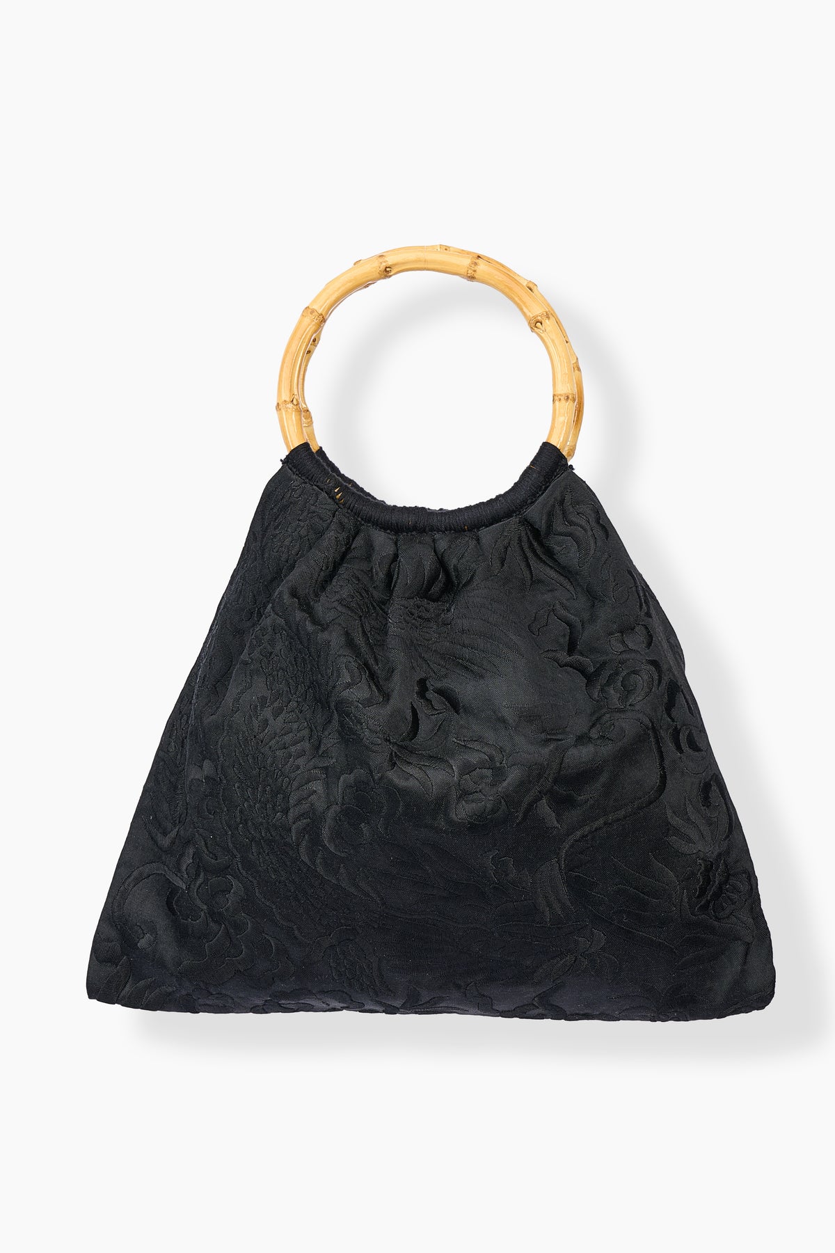 Black Damask Stitch Handbag