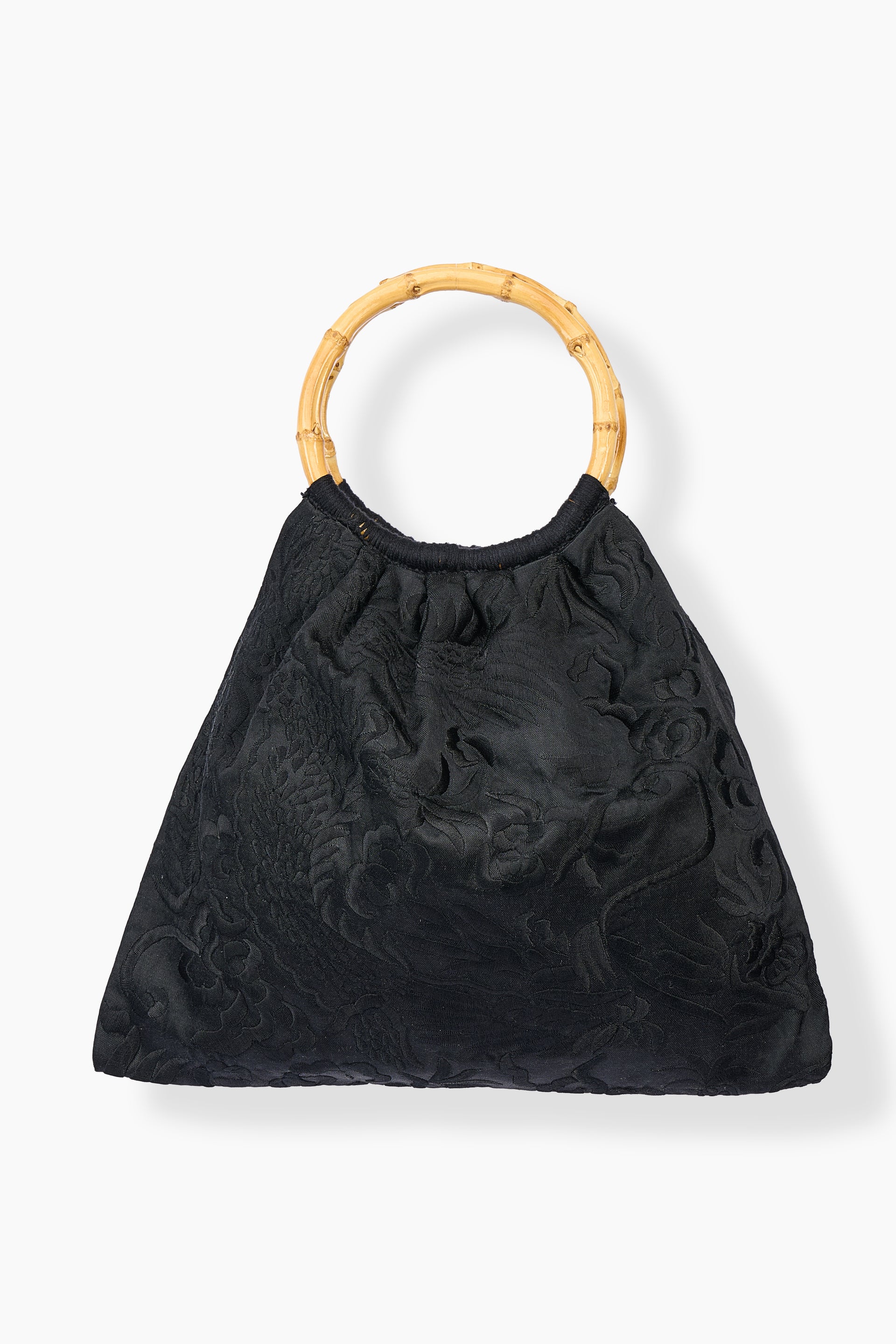 Black Damask Stitch Handbag