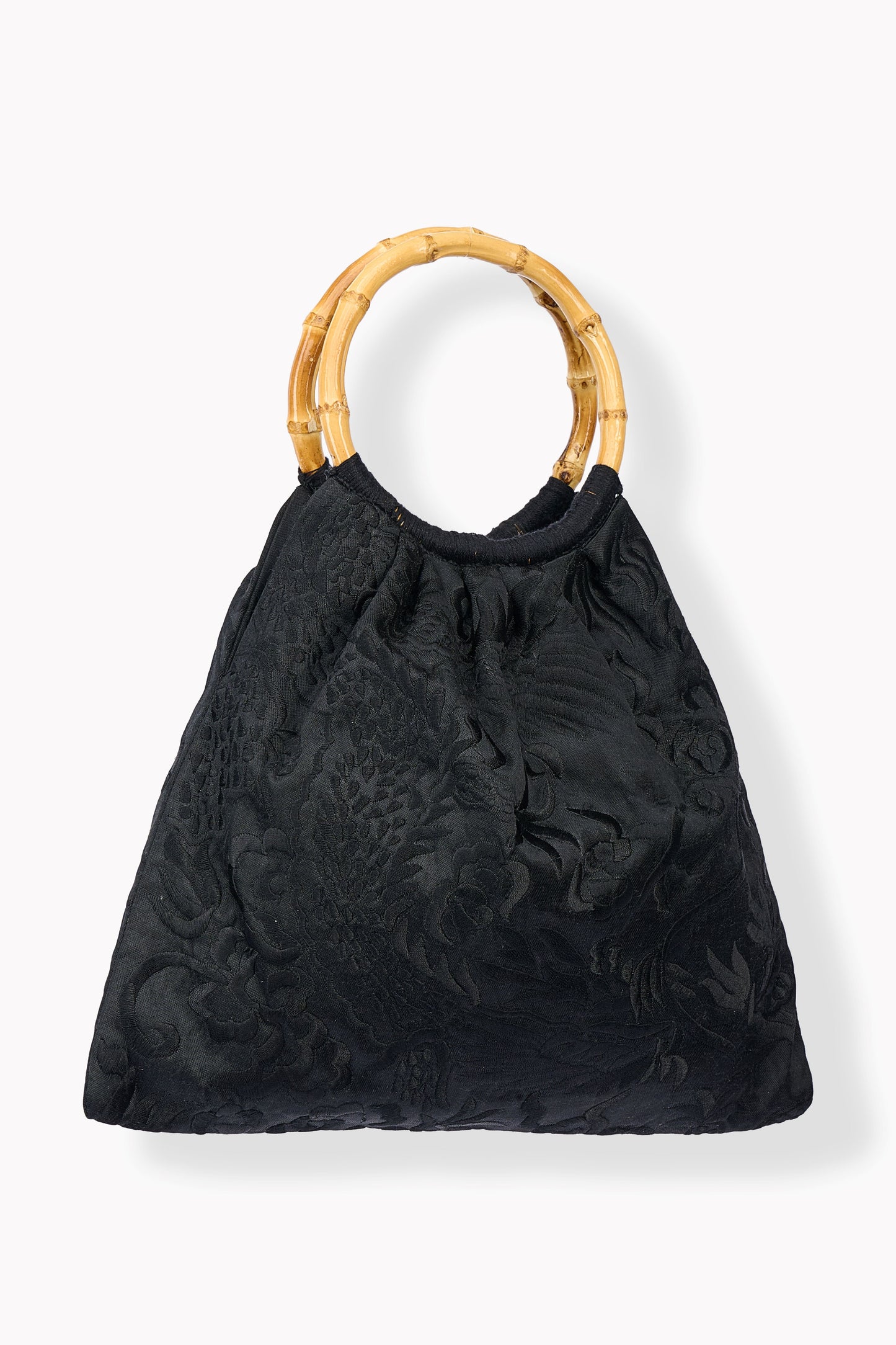 Black Damask Stitch Handbag