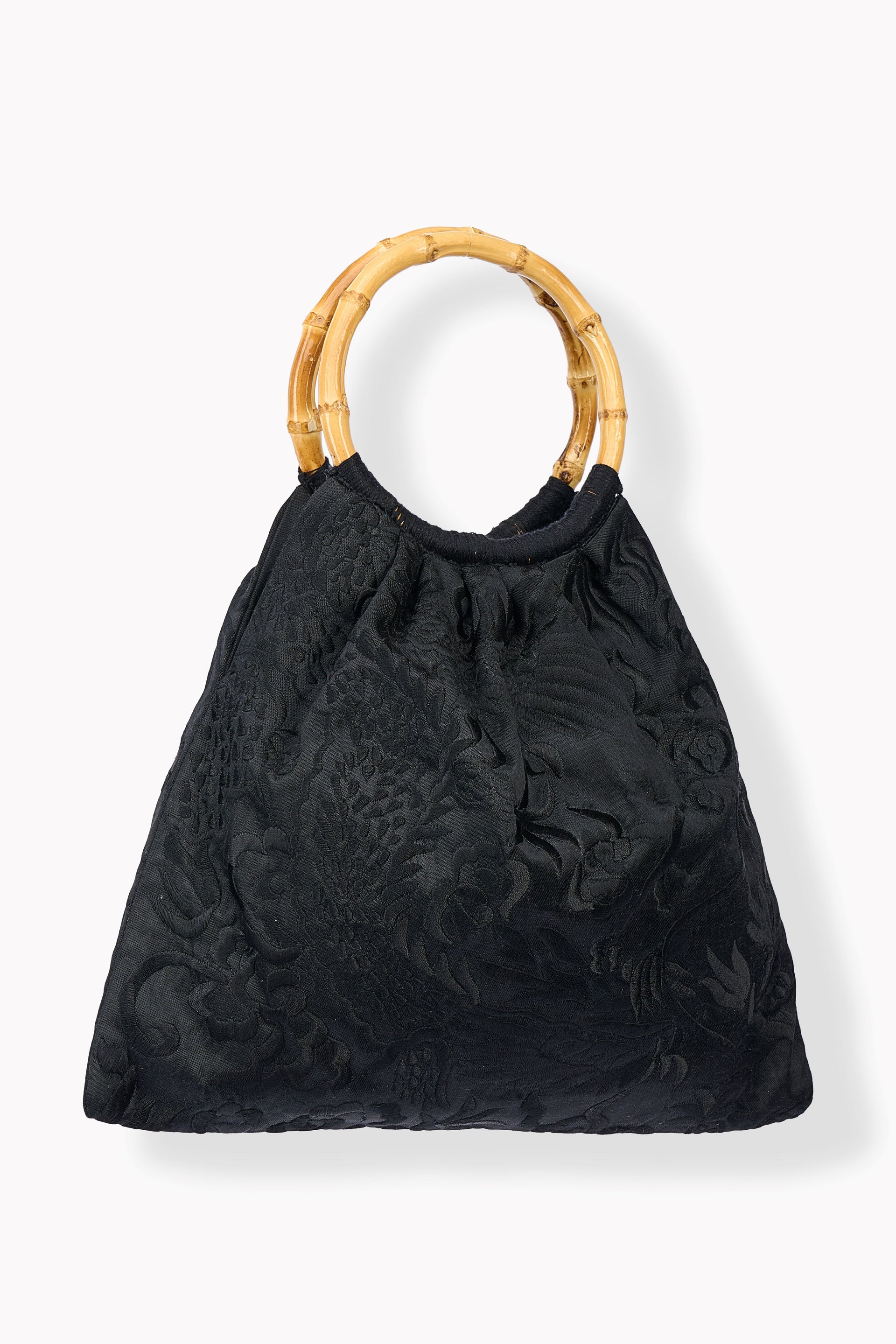 Black Damask Stitch Handbag