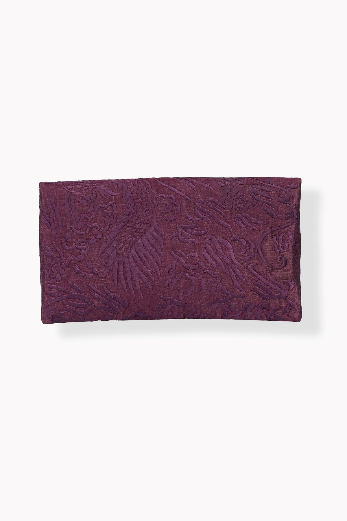 Wine Flat Stitch Clutch