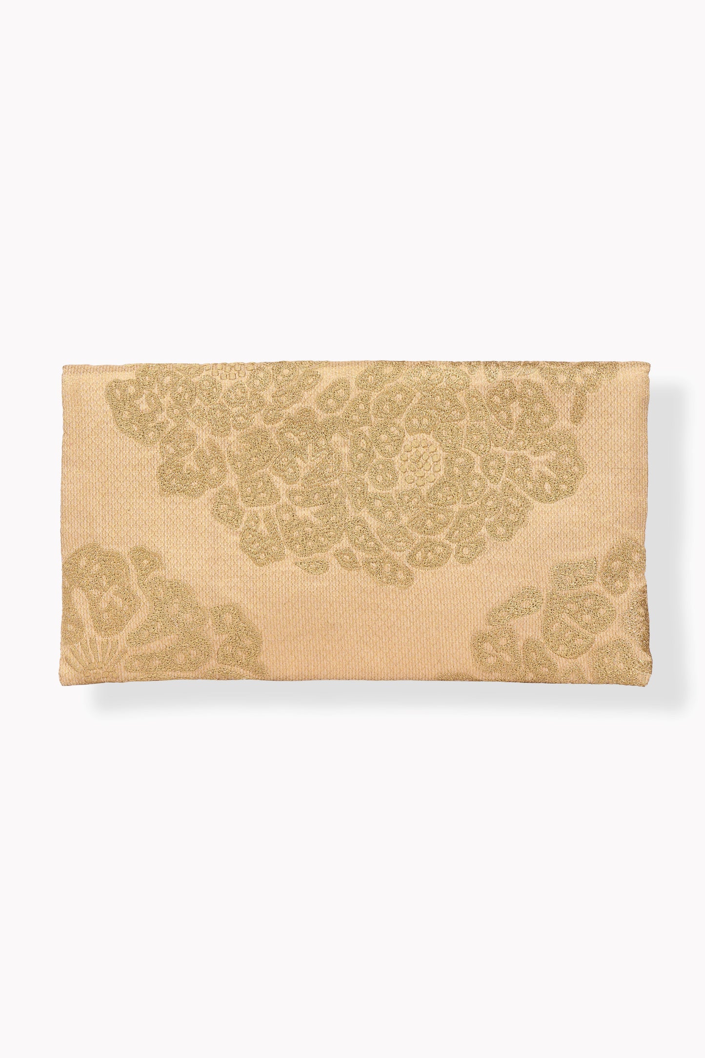 Gold Flat Stitch Clutch