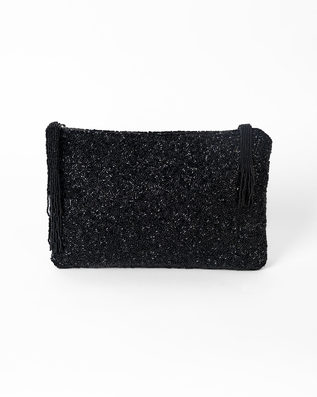 Black Hand Beaded Clutch