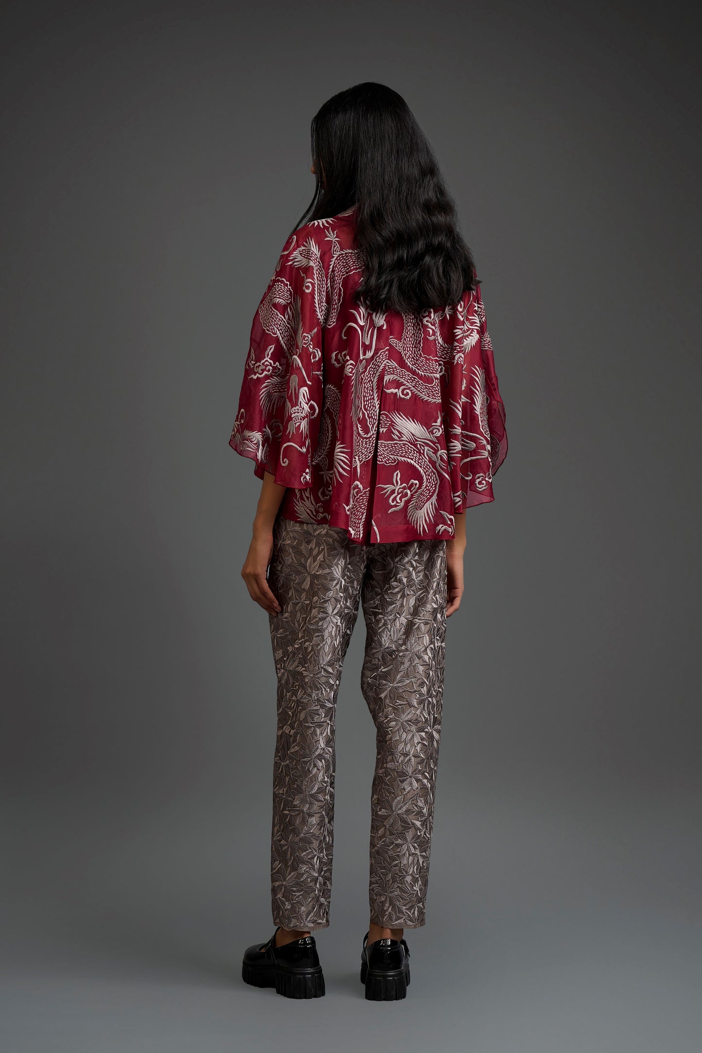 Stone Damask Stitch Pants