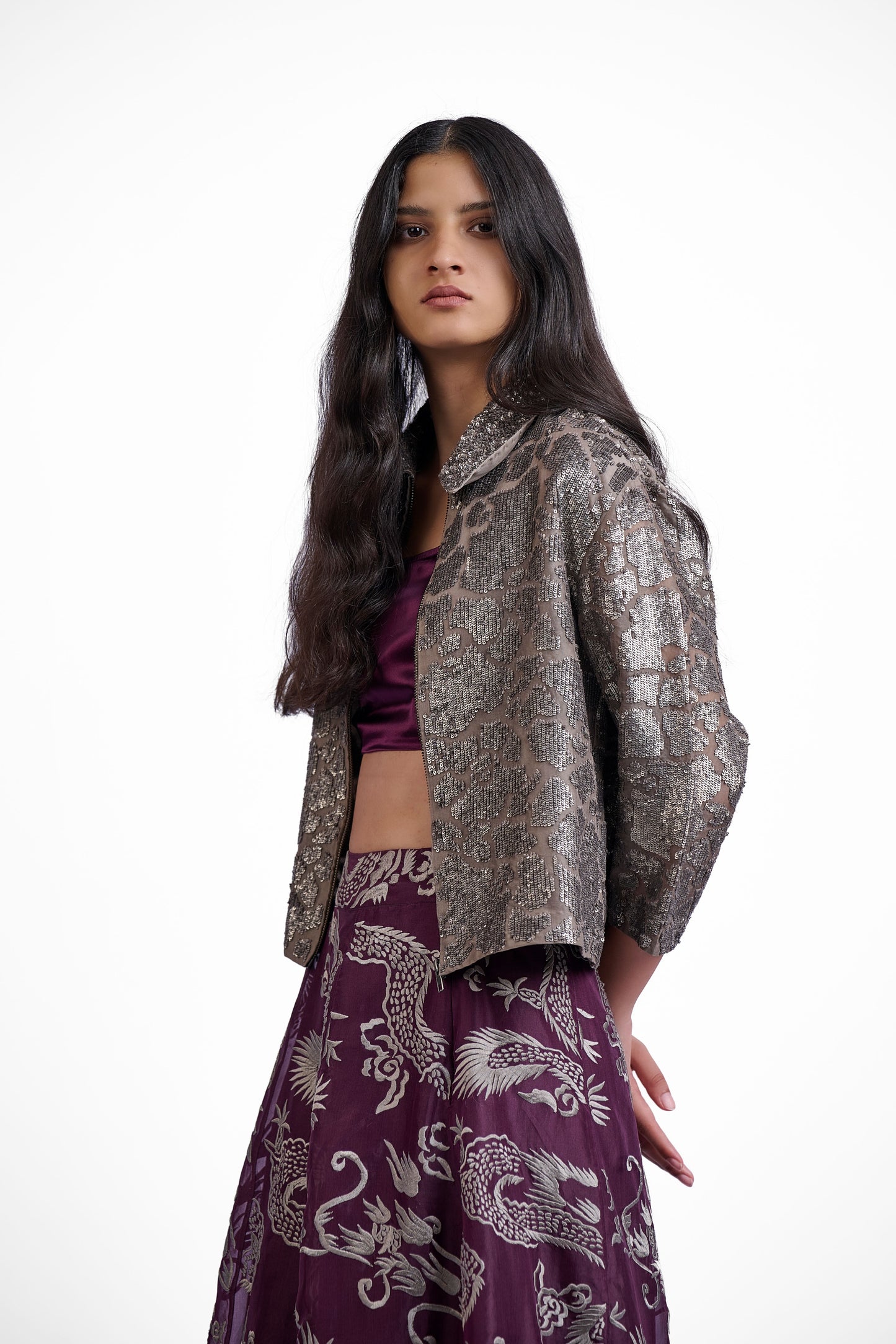 Stone Hand Sequined Jacket