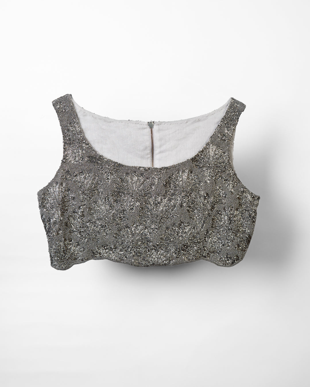 Silver Hand Beaded Blouse