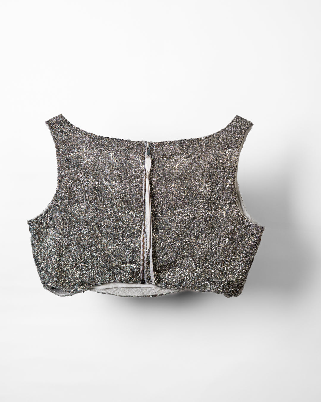 Silver Hand Beaded Blouse