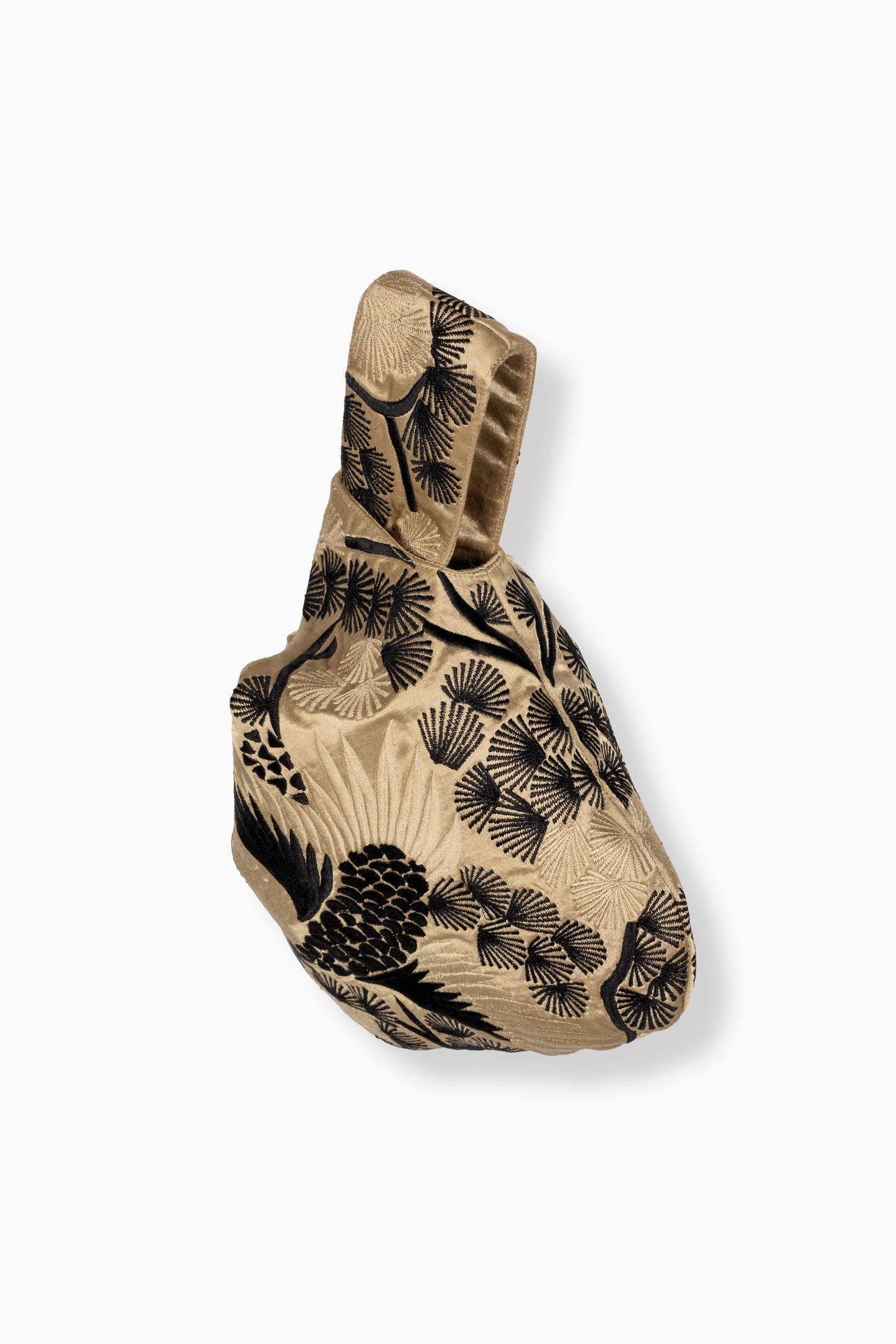 Natural Bird Motif Knot Bag
