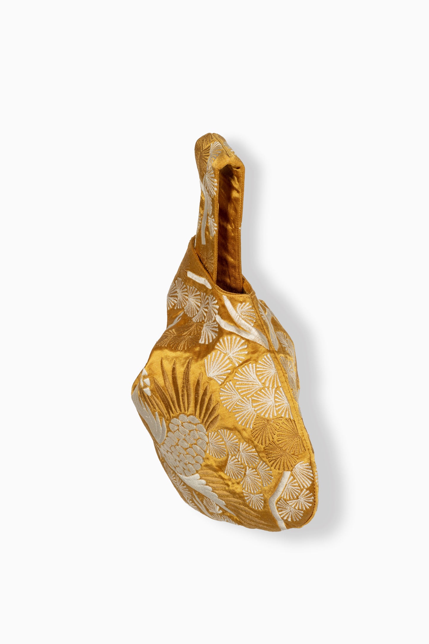 Saffron Bird Motif Knot Bag