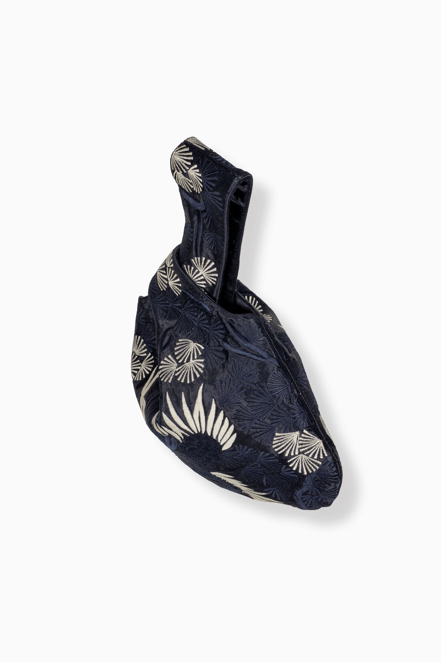 Indigo Bird Motif Knot Bag