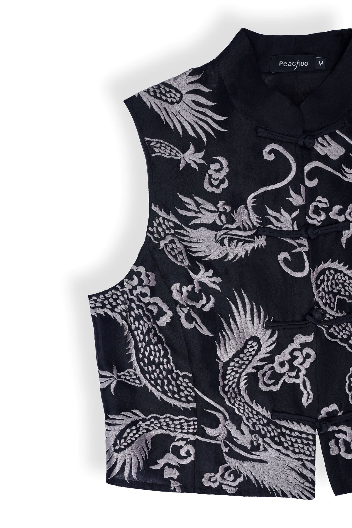 Black Flat Stitch Blouse