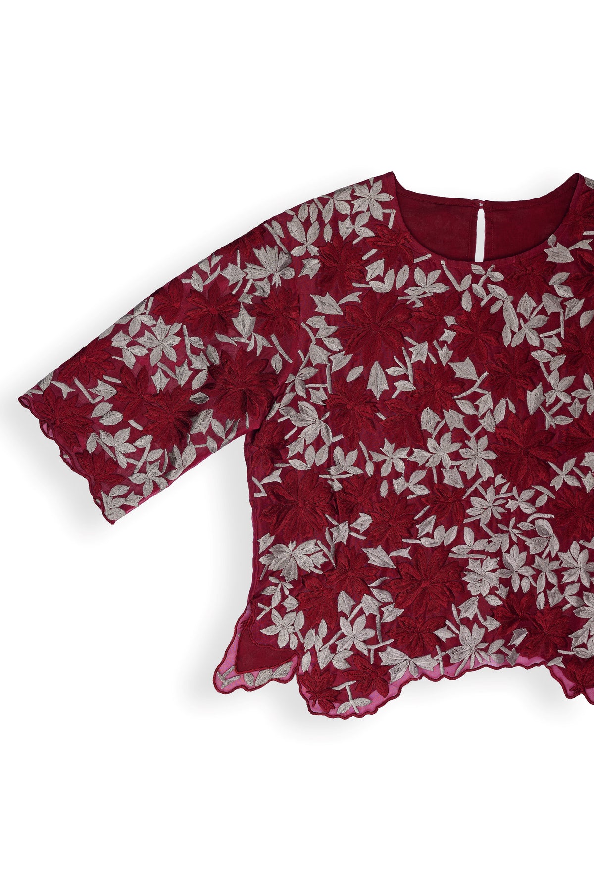 Cherry Flat Stitch Blouse