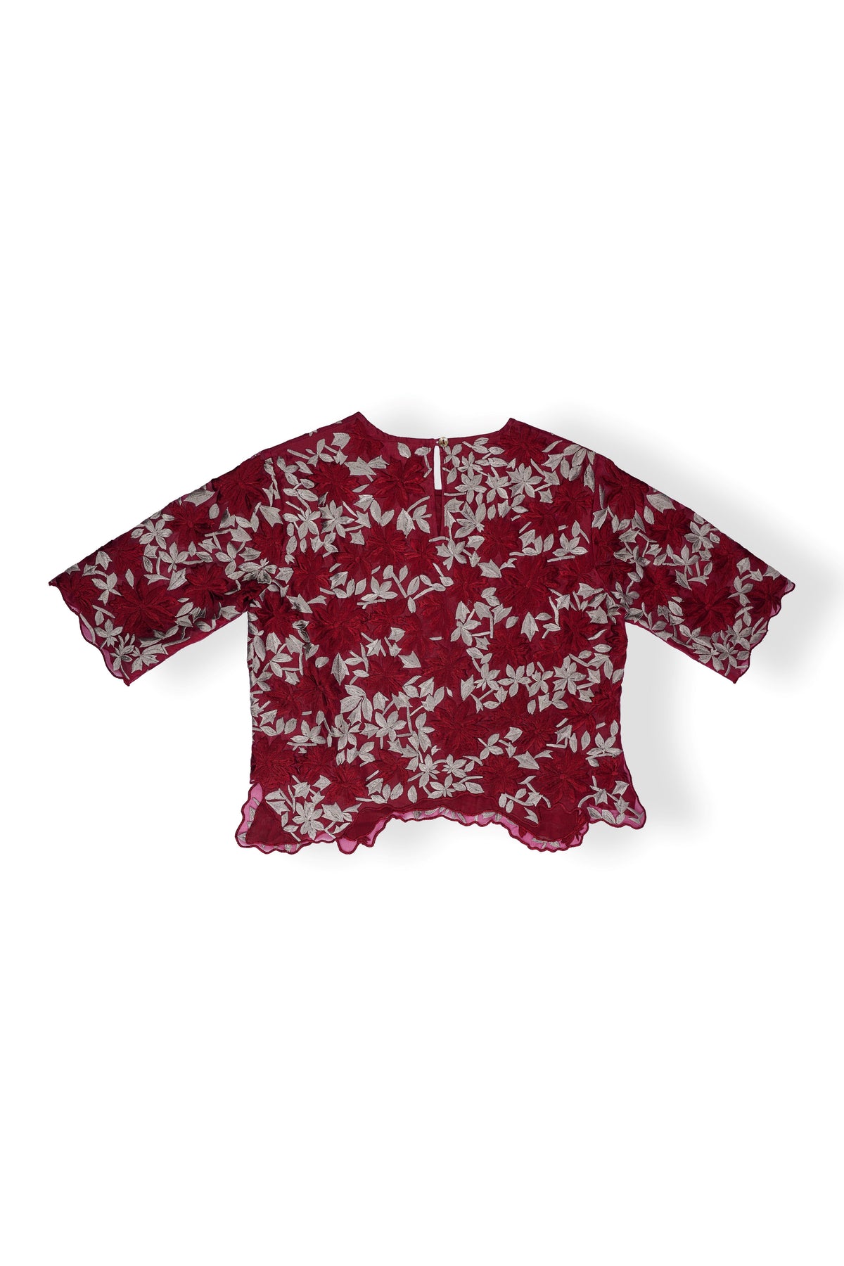 Cherry Flat Stitch Blouse